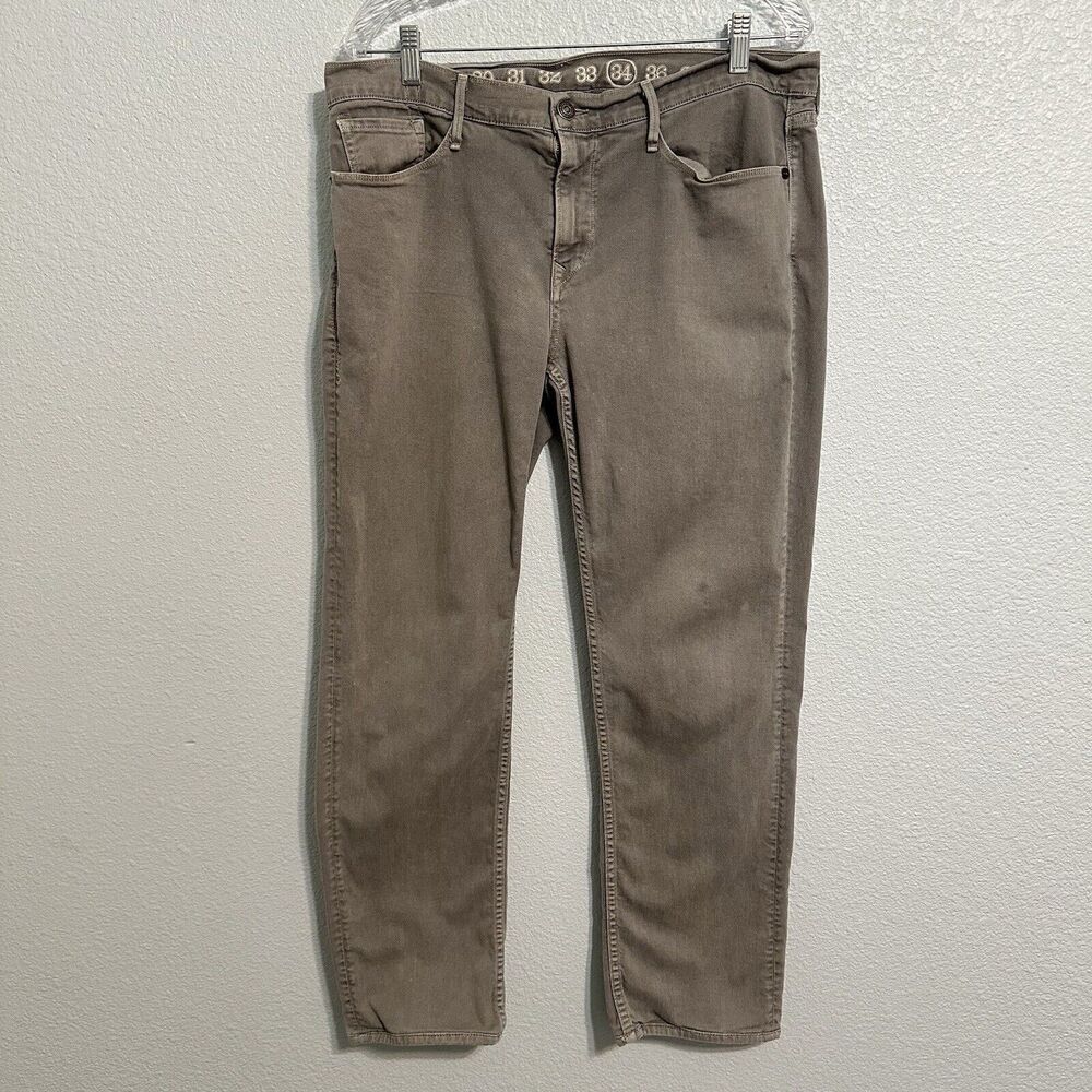 Earnest Sewn Jeans Mens Size 34 Fulton Straight Leg Grey Denim 34x39